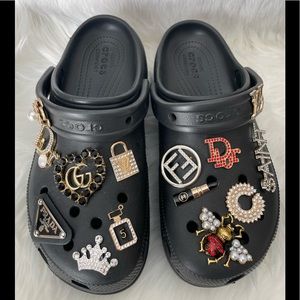 Platform Crocs w/luxury charms
